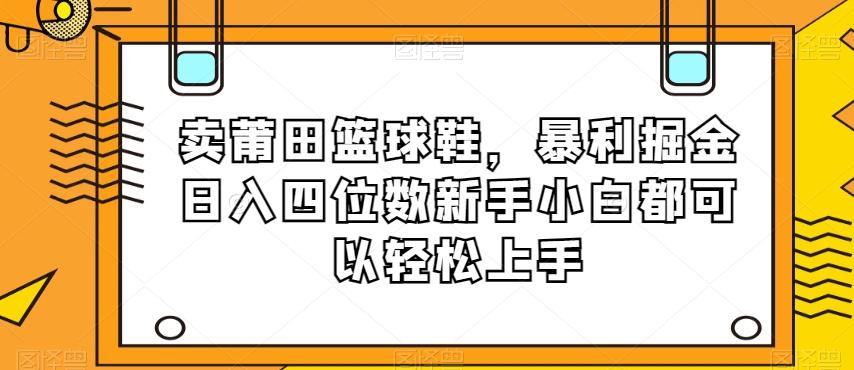 卖莆田篮球鞋，暴利掘金日入四位数新手小白都可以轻松上手【揭秘】-金易项目网