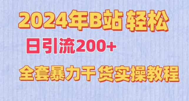 2024年B站轻松日引流200+的全套暴力干货实操教程【揭秘】-金易项目网