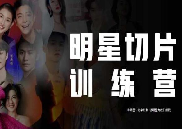 王子·明星切片线上训练营（2023），和明星一起拿红利，让明星为我们赚钱-金易项目网