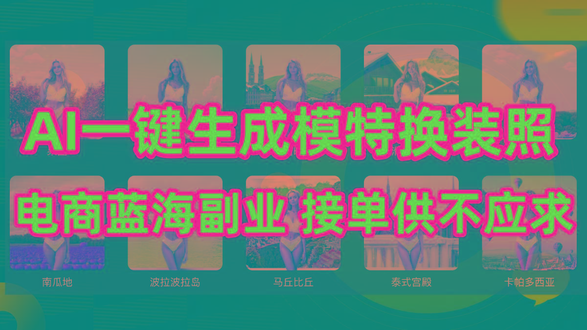 (9616期)AI制作一键生成模特换装照，电商蓝海副业供不应求-金易项目网