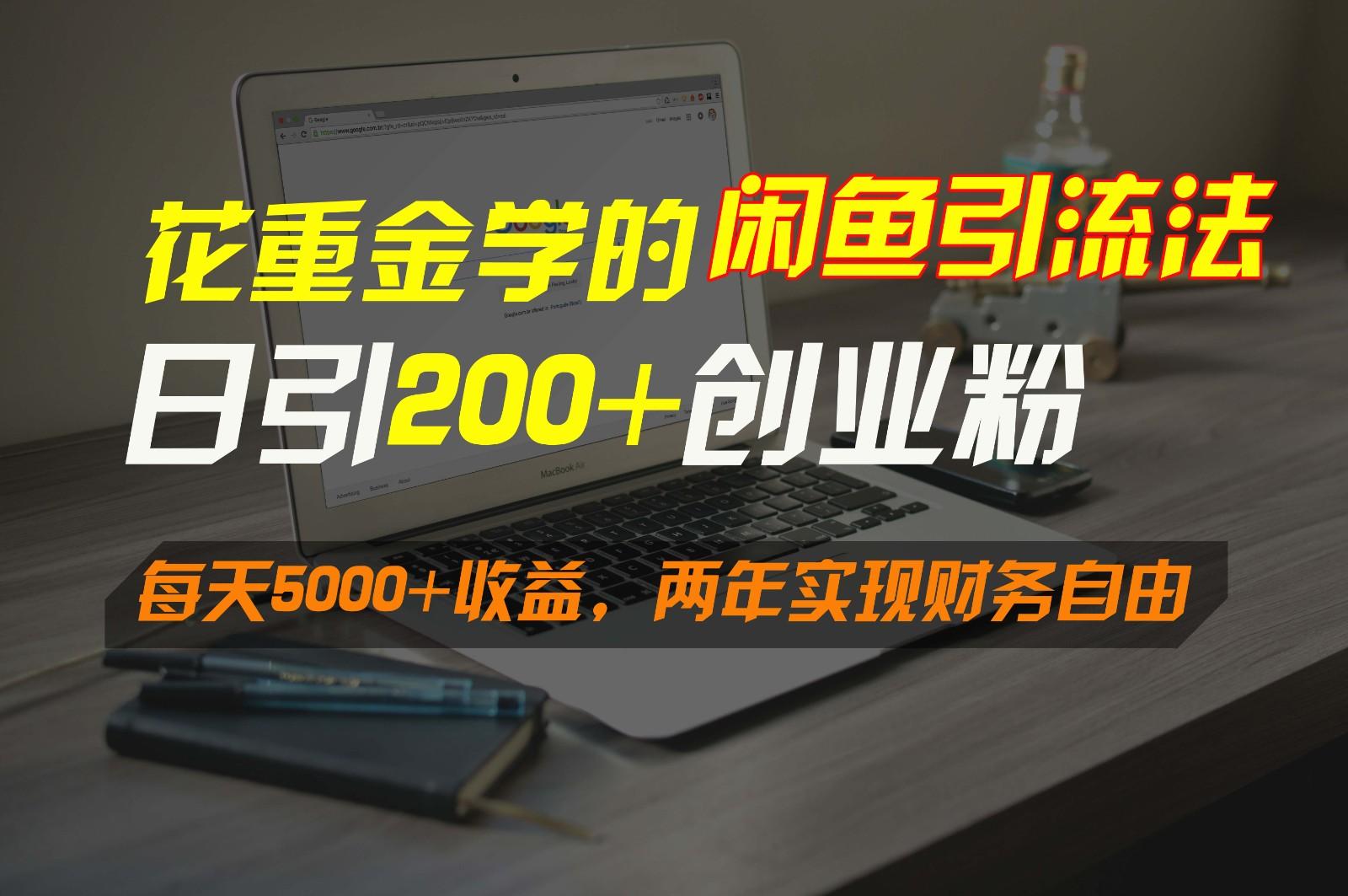 花重金学的闲鱼引流法，日引流300+创业粉，每天5000+收益，两年实现财务自由-金易项目网