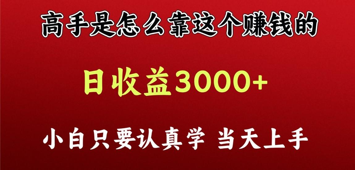 看高手是怎么赚钱的，一天收益至少3000+以上，小白当天上手-金易项目网