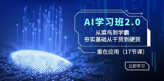 AI学习班2.0：从菜鸟到学霸，夯实基础从干货到硬货，重在应用(17节课)-金易项目网