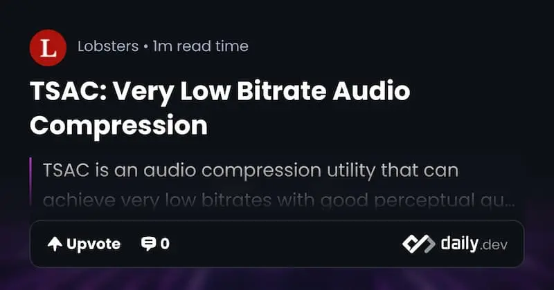 TSAC ｜音频压缩-金易项目网