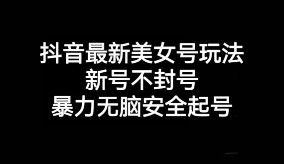抖音最新美女号玩法，新号不封号，暴力无脑安全起号【揭秘】-金易项目网