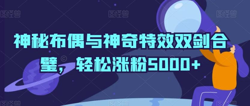 神秘布偶与神奇特效双剑合璧，轻松涨粉5000+【揭秘】-金易项目网