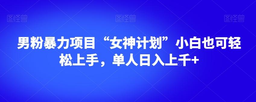 男粉暴力项目“女神计划”小白也可轻松上手，单人日入上千+【揭秘】-金易项目网