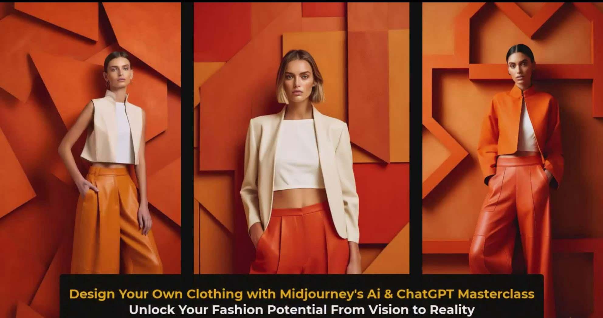 图片[3]-利用 Midjourneys Ai 人工智能设计自己的服装AI大师班-10节课-中英字幕-金易项目网