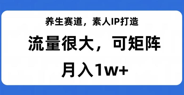 养生赛道，素人IP打造，流量很大，可矩阵，月入1w+【揭秘】-金易项目网
