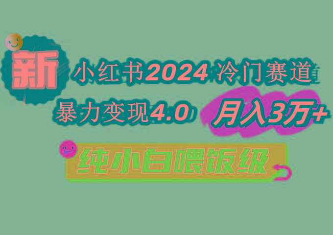 小红书2024冷门赛道 月入3万+ 暴力变现4.0 纯小白喂饭级-金易项目网