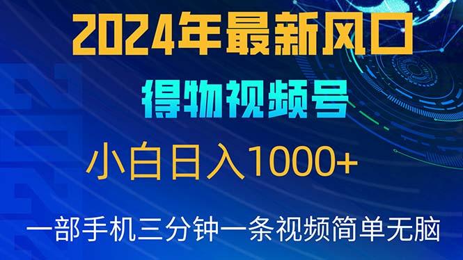 2024年5月最新蓝海项目，小白无脑操作，轻松上手，日入1000+-金易项目网