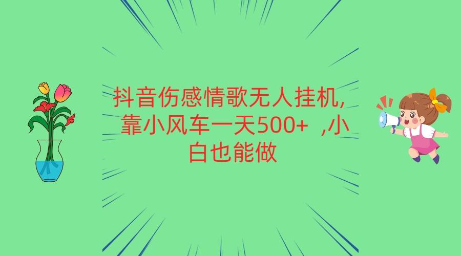 抖音伤感情歌无人挂机 靠小风车一天500+ 小白也能做-金易项目网
