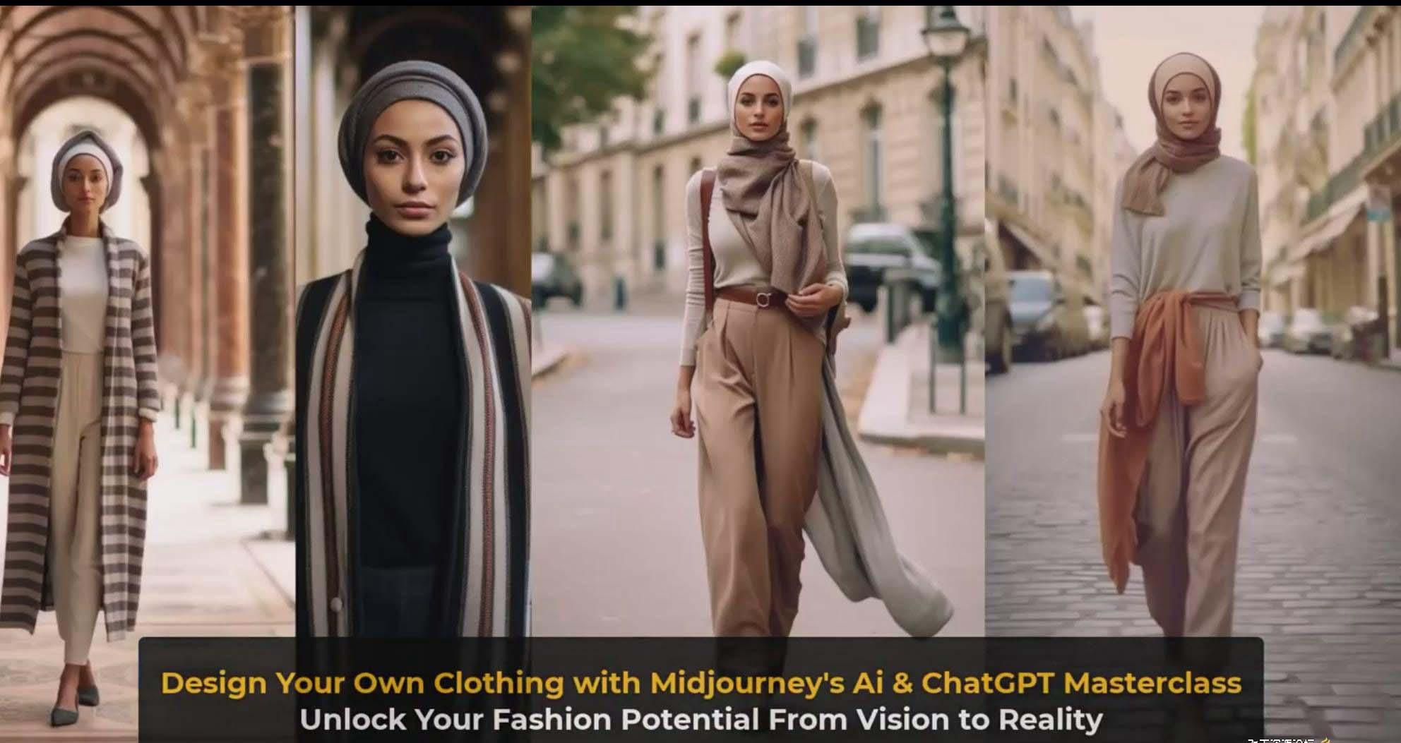 图片[10]-利用 Midjourneys Ai 人工智能设计自己的服装AI大师班-10节课-中英字幕-金易项目网