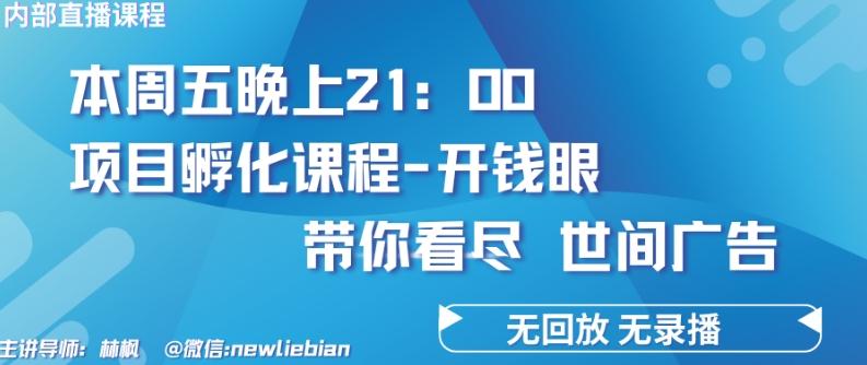 4.26日内部回放课程《项目孵化-开钱眼》赚钱的底层逻辑【揭秘】-金易项目网