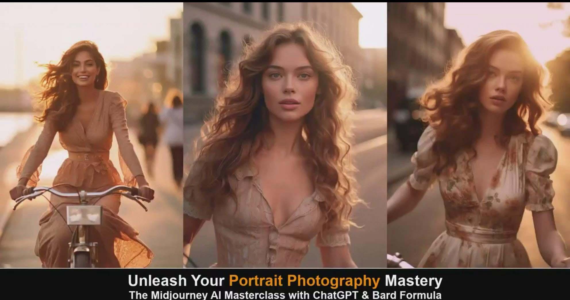 图片[4]-(9312期)Midjourney v5 ChatGPT 和 Bard AI人工智能人像摄影大师班-15节-中英字幕-金易项目网