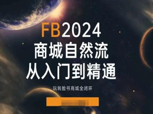 2024Faceboo商城自然流(从入门到精通)，玩转脸书商城全闭环-金易项目网