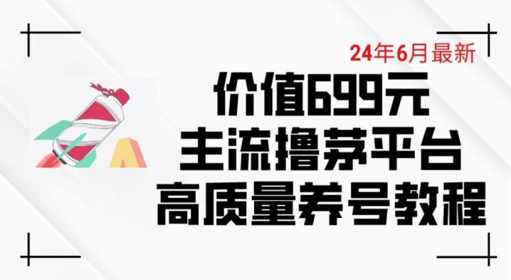 6月最新价值699的主流撸茅台平台精品养号下车攻略【揭秘】-金易项目网