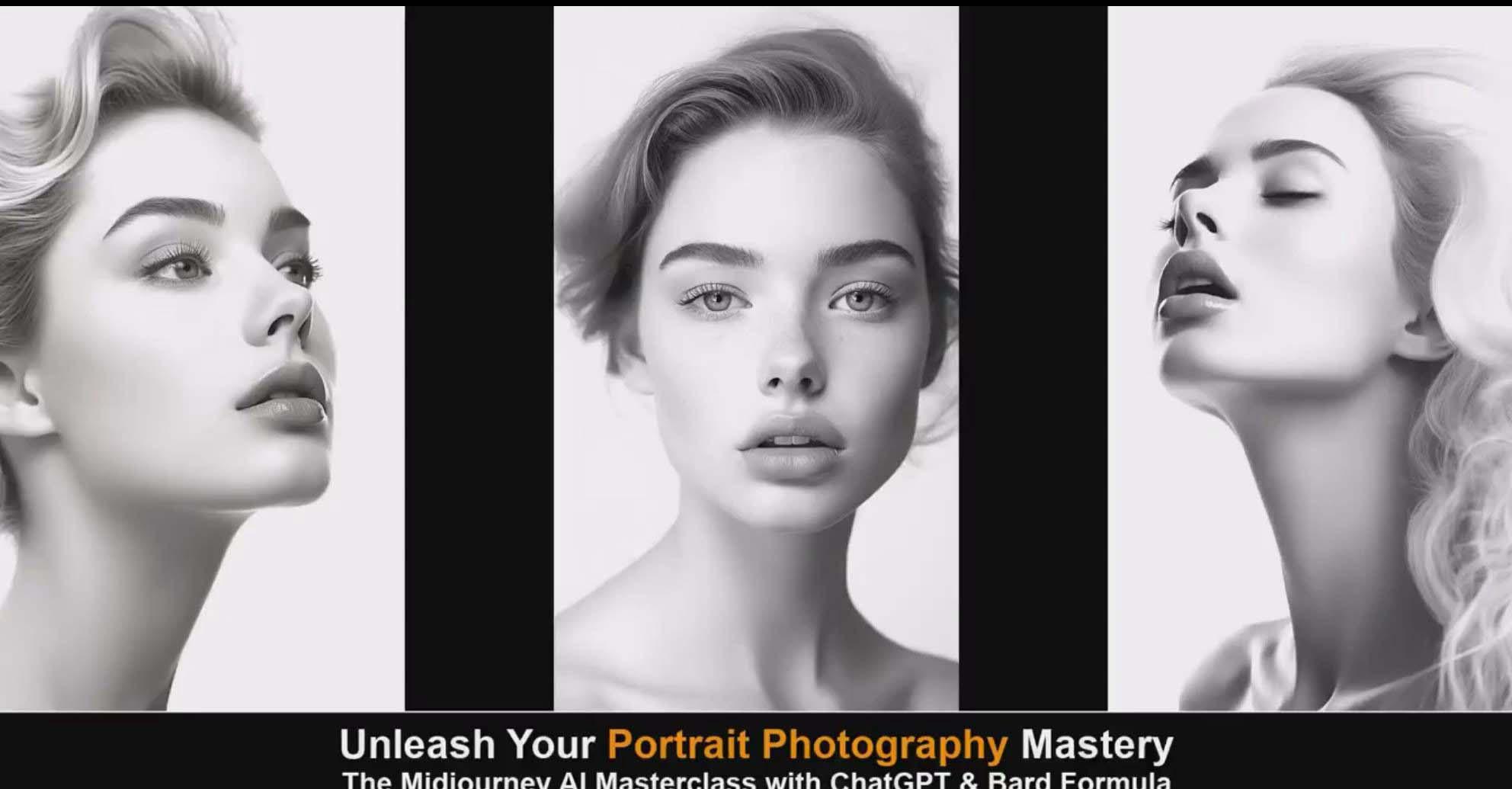 图片[1]-(9312期)Midjourney v5 ChatGPT 和 Bard AI人工智能人像摄影大师班-15节-中英字幕-金易项目网