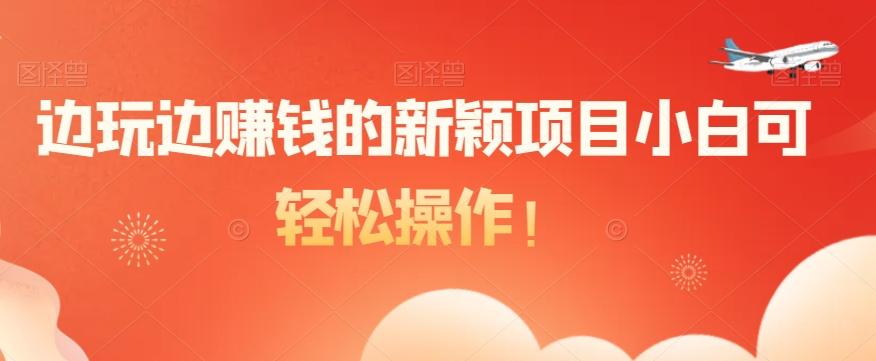 边玩边赚钱的新颖项目小白可轻松操作！-金易项目网