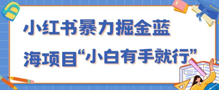 小红书暴力掘金蓝海项目，轻松日入1000+、小白有手就行（附新引流方法，不违规）-金易项目网