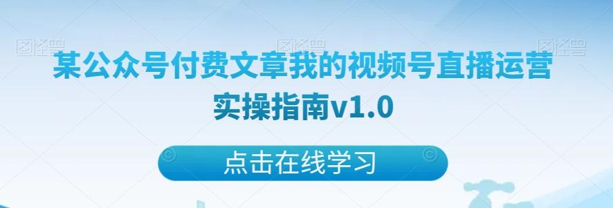 某公众号付费文章我的视频号直播运营实操指南v1.0-金易项目网