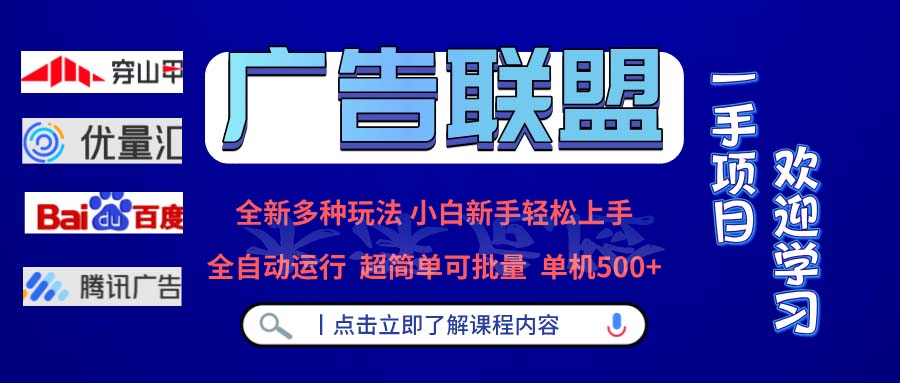 广告联盟 全新多种玩法 单机500+  全自动运行  可批量运行-金易项目网